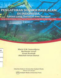 Pengaturan sumber daya alam di Indonesia antar yang tersurat dan tersirat : kajian kritis undang-undang terkait penataan ruang dan sumber daya alam